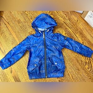 Joules blue shark rain coat toddler size 3T